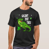 Dinosarus Saint Pax Trex Happy St Patrick's Day Lu Tシャツ (正面)