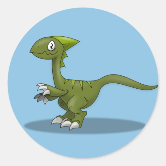 Dinosauerスタンプ ラウンドシール (正面)