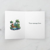 Dinosaur 11 Year Old Birthday Card カード (内部)