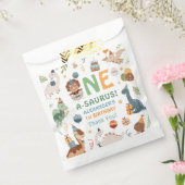 Dinosaur 1st Birthday Boy One A-Saurus Dino Party フェイバーバッグ (封をした状態)