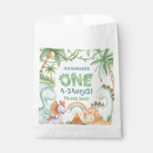 Dinosaur 1st Birthday One A-Saurus Cute Dino Party フェイバーバッグ (正面)