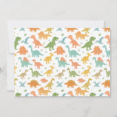 Dinosaur 1st Birthday Party | Cute Prehistoric 招待状 (裏面)