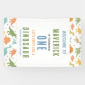 Dinosaur 1st Birthday Party | Cute Prehistoric  横断幕 (横)