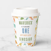 Dinosaur 1st Birthday Party | Cute Prehistoric  紙コップ (裏面)