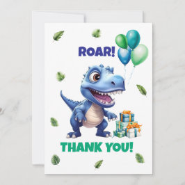 Dinosaur 1st Birthday Thank You Card Boy - Custom サンキューカード