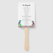 Dinosaur 2 Grooms Gay Wedding Day Program ハンドファン (裏面)