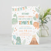 Dinosaur 3rd Birthday Invitation Download. Cute Ba 招待状 (スタンド正面)
