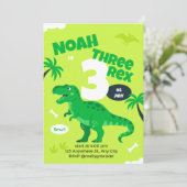 Dinosaur 3rd Birthday Invitation for Boys 招待状 (スタンド正面)