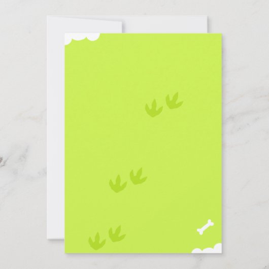 Dinosaur 3rd Birthday Invitation for Boys 招待状 (裏面)