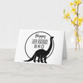 Dinosaur 50th Birthday Card for Brother カード (黄色い花)