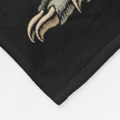 Dinosaur Acoustic Electric B Guitar Player フリースブランケット (角)