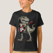 Dinosaur Acoustic Electric B Guitar Player  Tシャツ (正面)