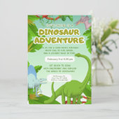 Dinosaur Adventure Birthday Party 招待状 (スタンド正面)