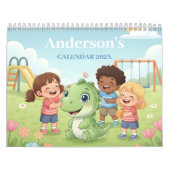 Dinosaur Adventure Personalized Kids Calendar 2026 カレンダー (カバー)