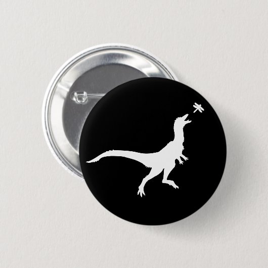 Dinosaur and Dragonfly Button 缶バッジ (正面&裏面)