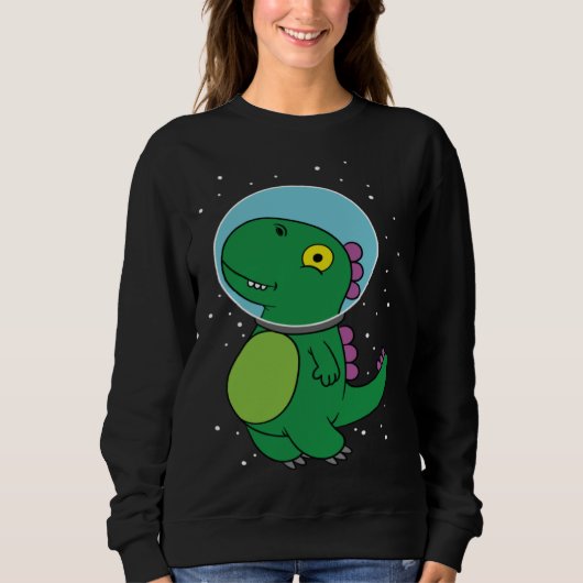 Dinosaur astronaut children's gift for space fans スウェットシャツ (正面)