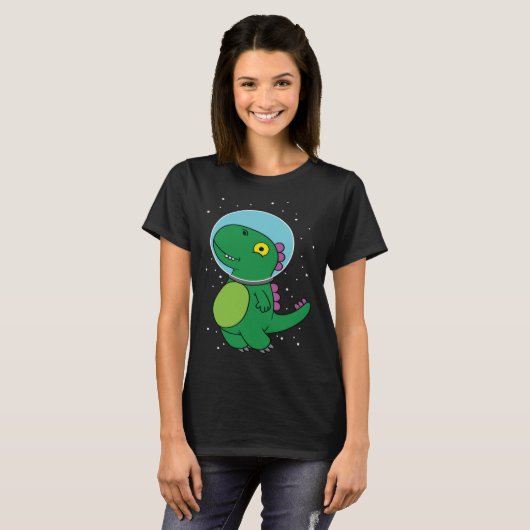 Dinosaur astronaut children's gift for space fans tシャツ (正面フル)
