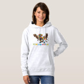 Dinosaur Autism Awareness design features a dinosa パーカ (正面フル)