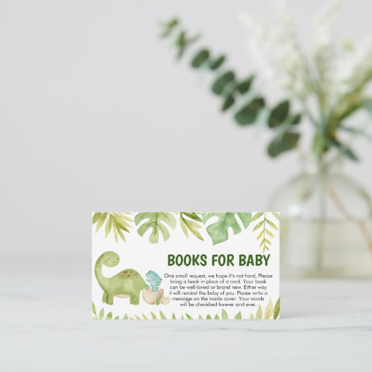Dinosaur Baby Shower Books for Baby 名刺 (スタンド正面)