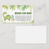 Dinosaur Baby Shower Books for Baby 名刺 (正面/裏面)
