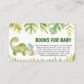 Dinosaur Baby Shower Books for Baby 名刺 (正面)