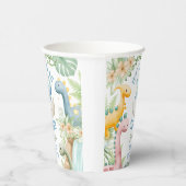 Dinosaur Baby Shower Boy Blue Dino 紙コップ (右)