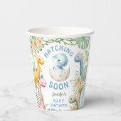 Dinosaur Baby Shower Boy Blue Dino 紙コップ (正面)