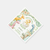 Dinosaur Baby Shower Cute Dino Paper Napkin スタンダードカクテルナプキン (角)