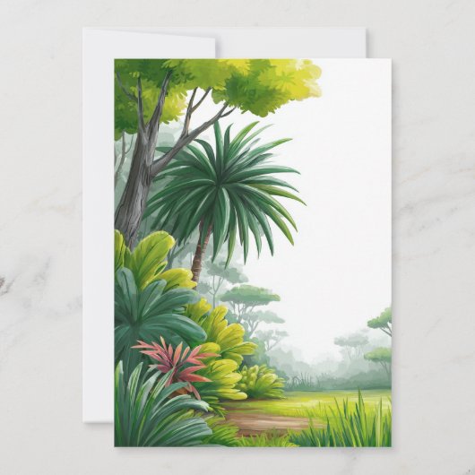 Dinosaur Baby Shower Invitation 招待状 (裏面)