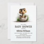 Dinosaur Baby Shower Invitation 招待状 (正面)