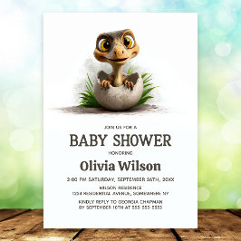 Dinosaur Baby Shower Invitation 招待状