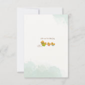 Dinosaur Baby Shower Invitation | Green & Yellow  招待状 (裏面)