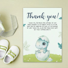 Dinosaur Baby Shower Thank You Card for Boy サンキューカード