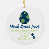 Dinosaur Baby's First Christmas Ornament セラミックオーナメント (裏面)