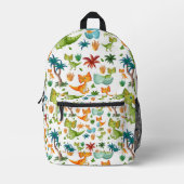 Dinosaur backpack for kids, backpack with dinosaur プリントバックパック (正面)