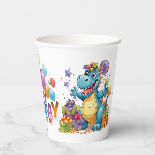 Dinosaur Birthday 紙コップ (裏面)