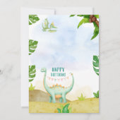Dinosaur Birthday 5th for Boys | Rawr Dinosaur 招待状 (裏面)
