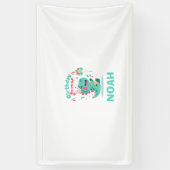 Dinosaur Birthday Banner | Boys Party  | Editable 横断幕 (縦)