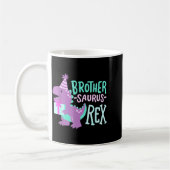 Dinosaur Birthday Brother Saurus T Rex Family Matc コーヒーマグカップ (左)