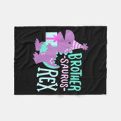Dinosaur Birthday Brother Saurus T Rex Family Matc フリースブランケット (正面(横))