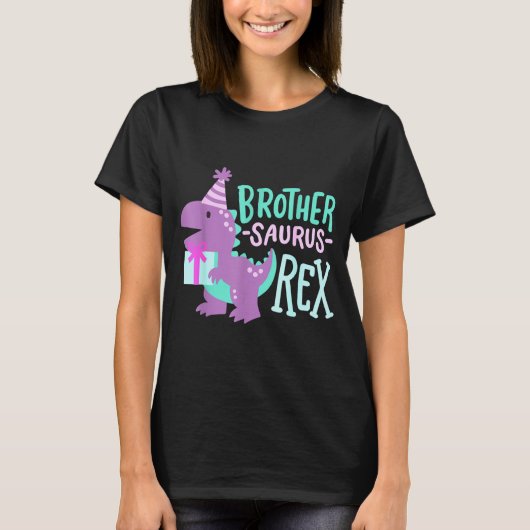 Dinosaur Birthday Brother Saurus T Rex Family Matc Tシャツ (正面)