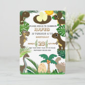 Dinosaur Birthday Invitation: Dino Adventure, Edit シーズンカード (スタンド正面)