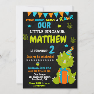 Dinosaur birthday invitation - Dino party invite 招待状