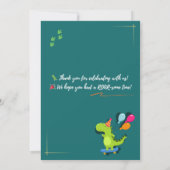 Dinosaur Birthday Invitation – Editable | Flat Car 招待状 (裏面)