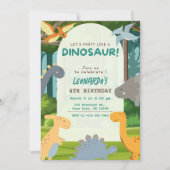 Dinosaur Birthday Party 招待状 (正面)