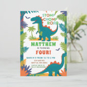 Dinosaur Birthday Party 招待状 (スタンド正面)