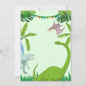 Dinosaur Birthday Party 招待状 (裏面)