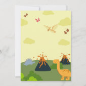 Dinosaur Birthday Party 招待状 (裏面)