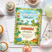 Dinosaur Birthday Party Dino Kids  Jungle Theme 招待状