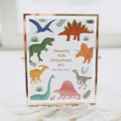 Dinosaur Birthday Party Favors Sign ポスター